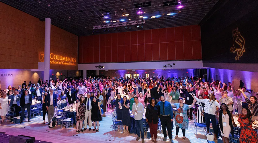 Group photo of attendees to the 2022 Columbia GS annual Reunion Dinner