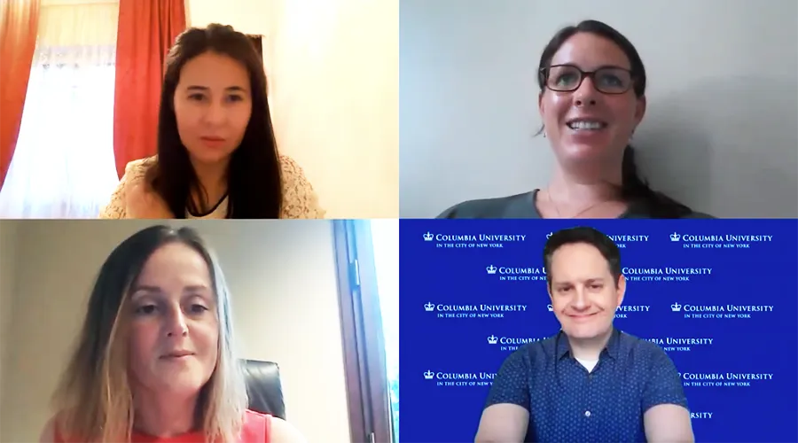 Zoom screenshot of participants in "Alumni in Conversation: Alumni Abroad"