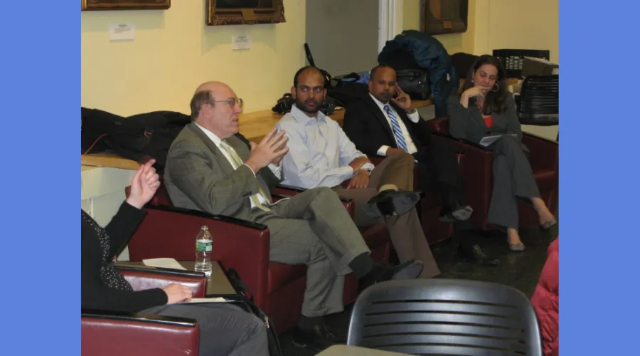 Five GS alumni take questions as part of a panel focusing on law school 