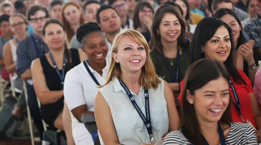 Shot of students in the audience at New Student Orientation