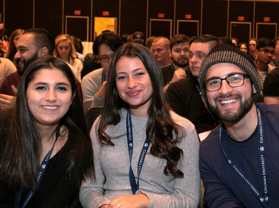Three Spring 2018 incoming students pose for a photo at Orientation