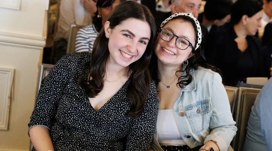 Two attendees at the 2024 Phi Beta Kappa Induction Ceremony