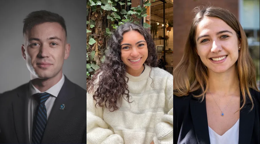 From left to right, Anthony Cotanzo, Ysabella Titi, and Audrey Kost 