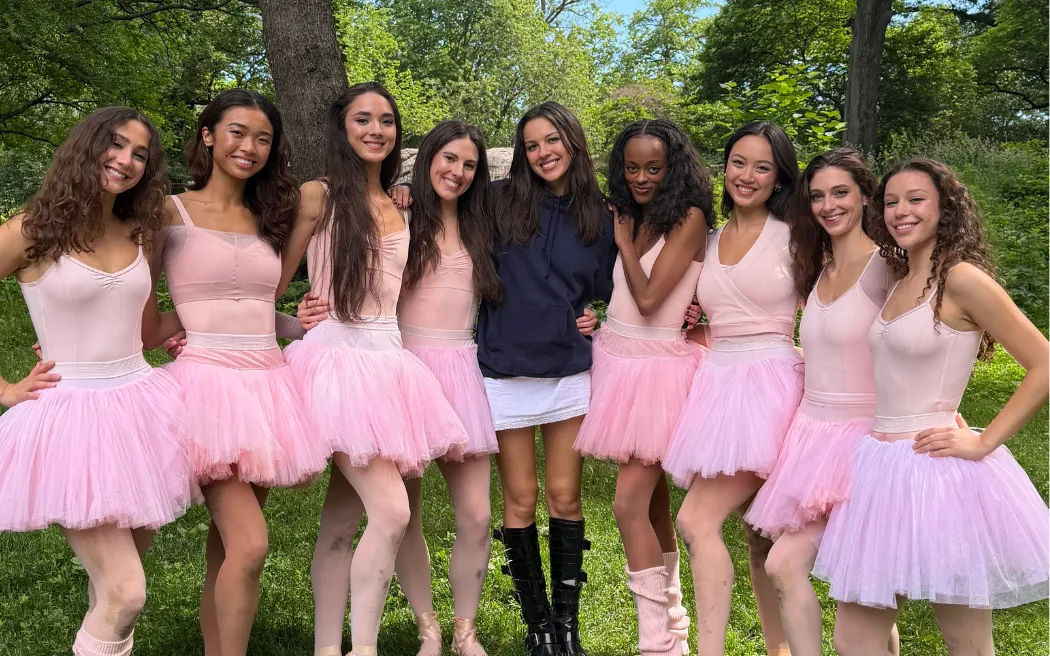 Kennedy Targosz on the set of "stupid song"