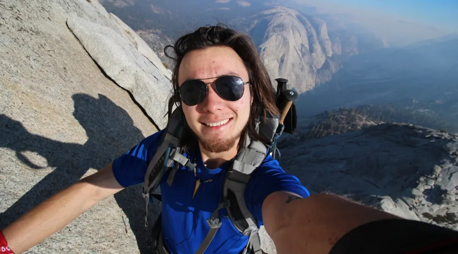 Nick Wu '23GS climbing a mountain