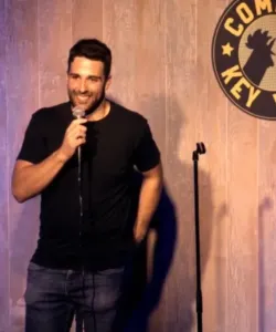 Columbia GS incoming student Jack O’Sullivan performing a stand-up routine