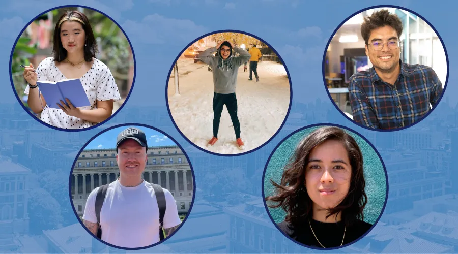 Collage of incoming Columbia GS students