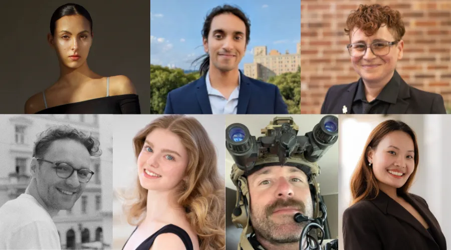 Collage of seven incoming Columbia GS students
