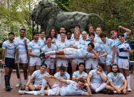 Tadhg Maloney ‘23GS and the Columbia rugby team