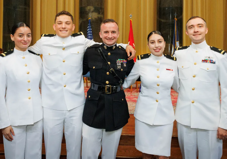 Group of 2025 NROTC Columbia graduates.