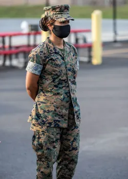 Leslie Blanco in her Marine Corps uniform 