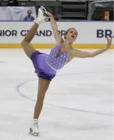 Silvia Hugec '24GS participating in a figure skating competition