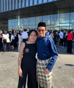 Charmaine Ko '24GS with a friend at Sciences Po
