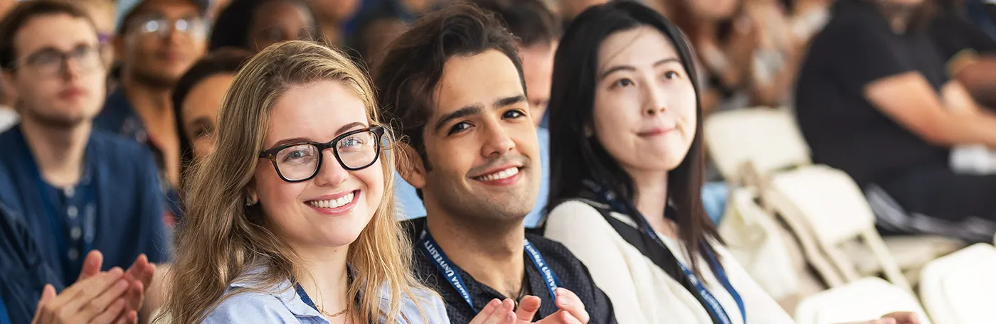 Incoming students in the audience at the GS Convocation ceremony