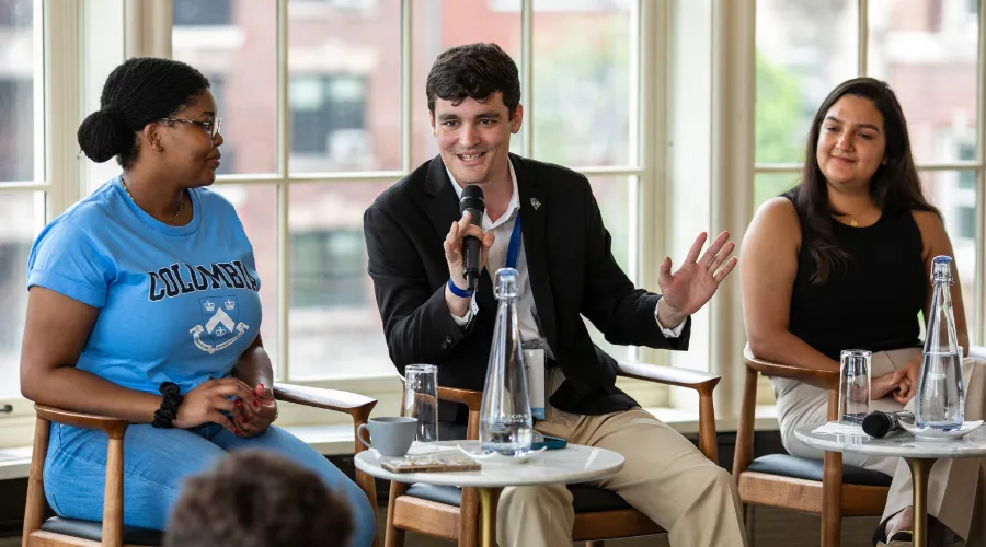 Three speakers on a panel at 2025 GS Reunion