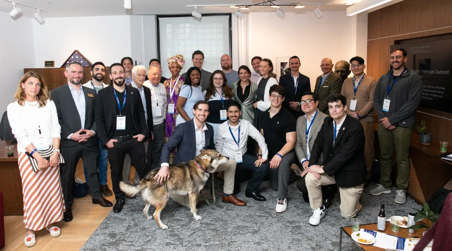 A group photo at the 2025 GS Reunion Veterans Reception