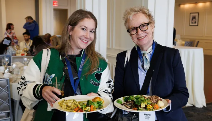 Two attendees at the 2022 All Years Reunion Lunch