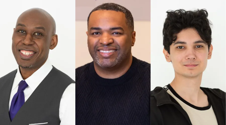 From left to right: Columbia GS students Shaheim Kellum, Marco Alvarez, and Joseph Sahap