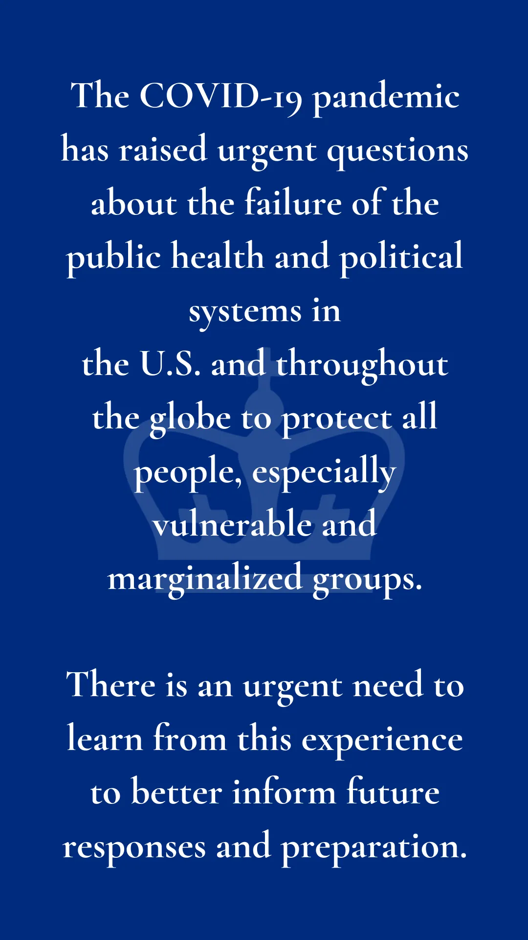 Background of the Justice and Pandemics Preparedness Academy 